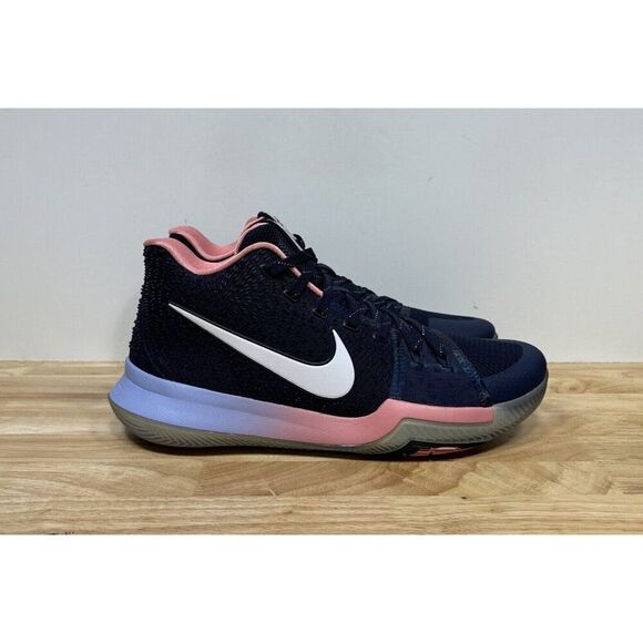 Nike Kyrie 3 III Promo Sample PE Men’s Size 12 Navy Blue Pink Shoes 745347 - Picture 1 of 8